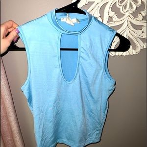 Stretchy, Silky, Blue Women’s Top